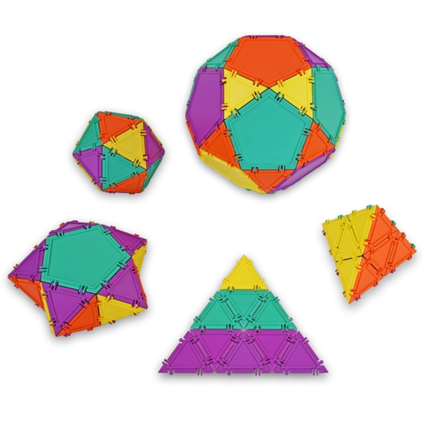 geometiles spheres, pyramids, and star